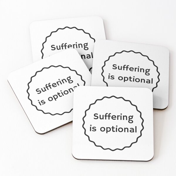 Item preview, SUFFERING IS OPTIONAL - inspirational quote designed and sold by Inspirationmotivation.