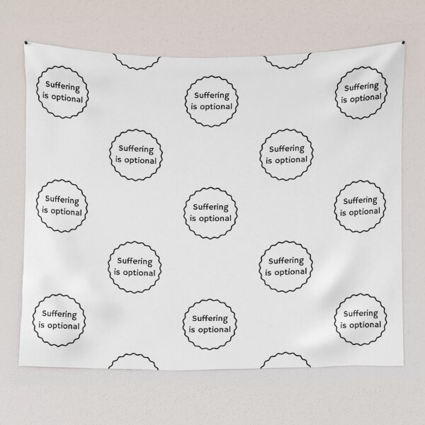 Item preview, SUFFERING IS OPTIONAL - inspirational quote designed and sold by Inspirationmotivation.