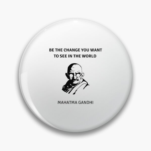 Item preview, Gandhi Portrait - Be the change you want to see in the world designed and sold by Inspirationmotivation.