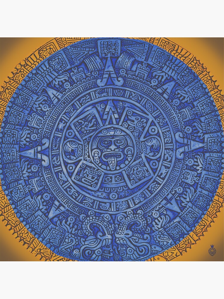 "Aztec Calendar Design" Canvas Print by kingcustomz Redbubble