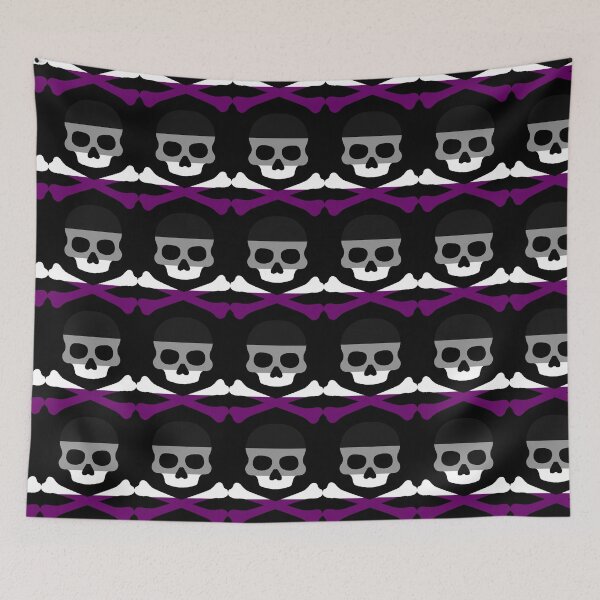 Item preview, Pirate Jolly Rodger in Asexual Pride Flag Colors designed and sold by CaelanPride.