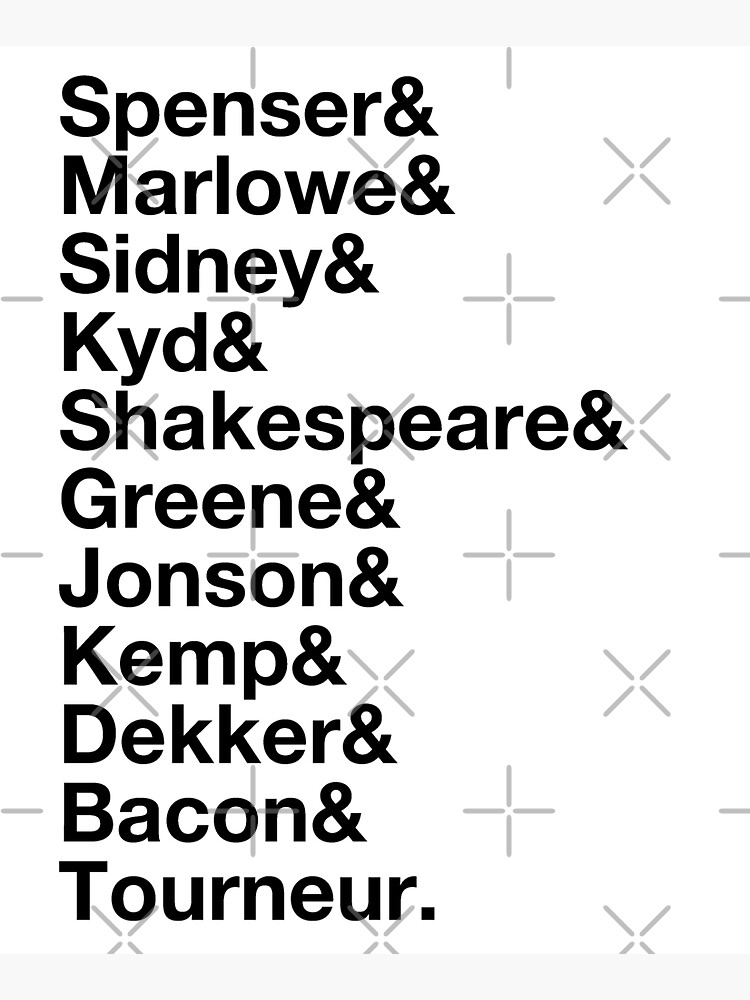 Thumbnail 5 of 5, Tote Bag, Elizabethan Playwrights List designed and sold by Styled Vintage.