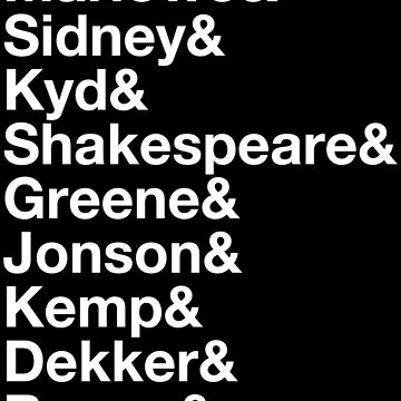 Artwork thumbnail, Elizabethan Playwrights List by incognitagal