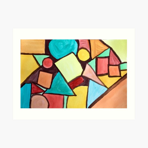 "Conundrum" abstract watercolor painting Art Print