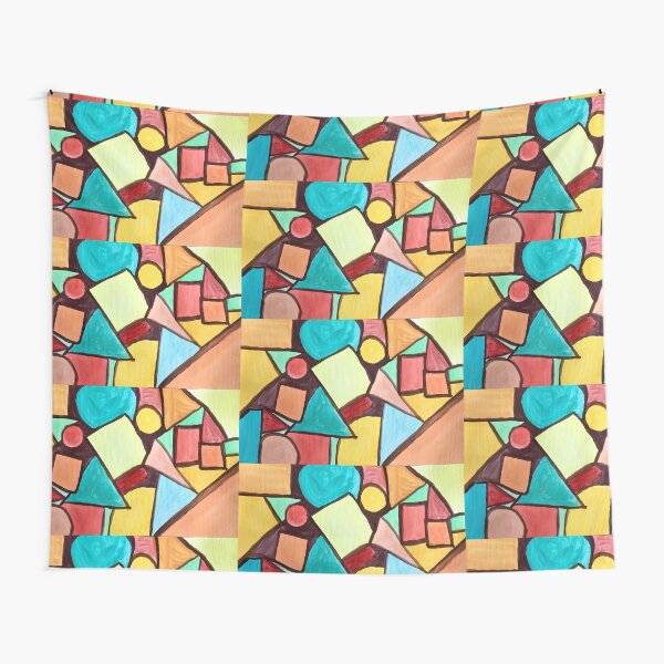 "Conundrum" abstract watercolor painting Tapestry