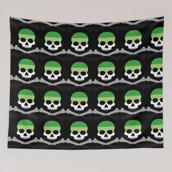 Item preview, Pirate Jolly Rodger in Aromantic Pride Flag Colors designed and sold by CaelanPride.