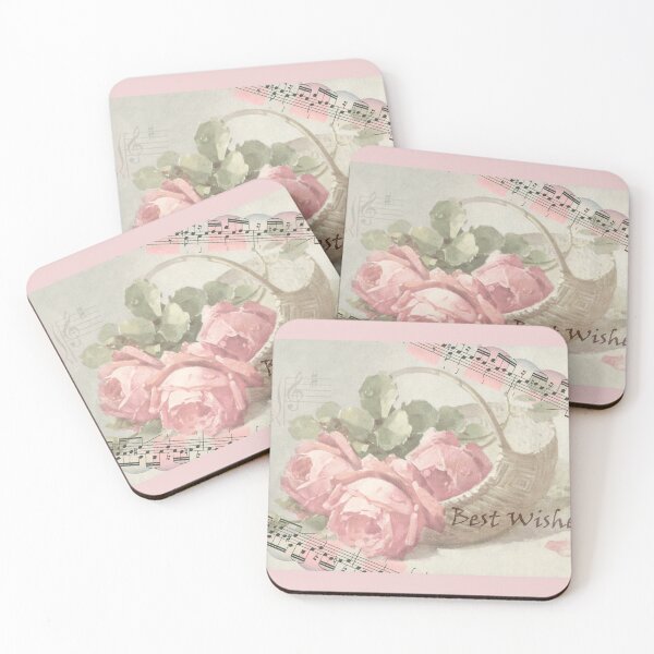 Item preview, Vintage Roses With Best Wishes Card  designed and sold by Sandra Foster.