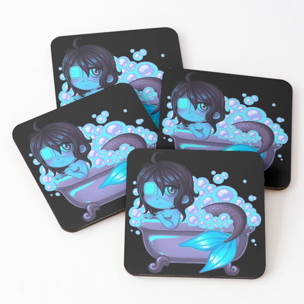 Item preview, Bathtub Mermaid - Cyan designed and sold by The Rabbit Follower.