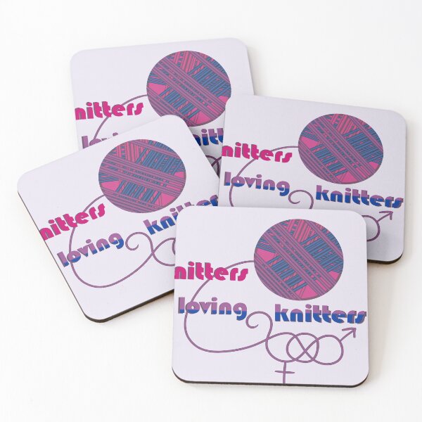 Item preview, Knitters Loving Knitters - Bisexual Flag designed and sold by MoznaInaczej.