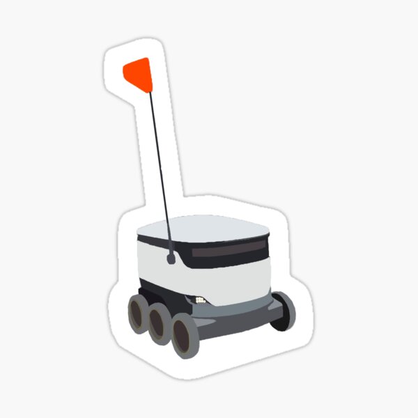 Vista previa del artículo con la obra «Pegatina Robot de entrega de comida de Starship», diseñado y vendido por szahn3.
