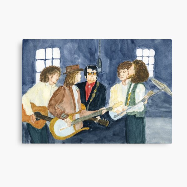 The Travelling Wilburies recording session Canvas Print