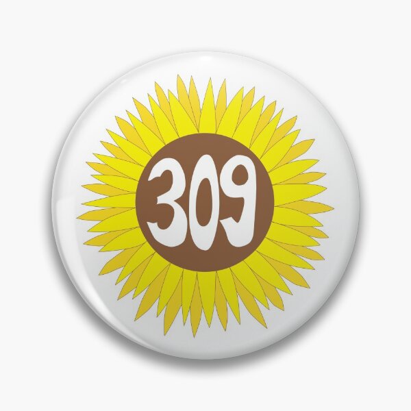 Item preview, Hand Drawn Illinois Sunflower 309 Area Code designed and sold by itsrturn.