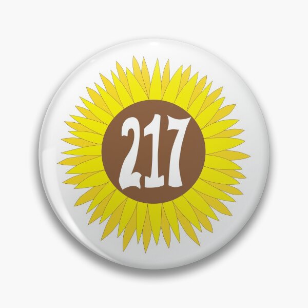 Item preview, Hand Drawn Illinois Sunflower 217 Area Code designed and sold by itsrturn.
