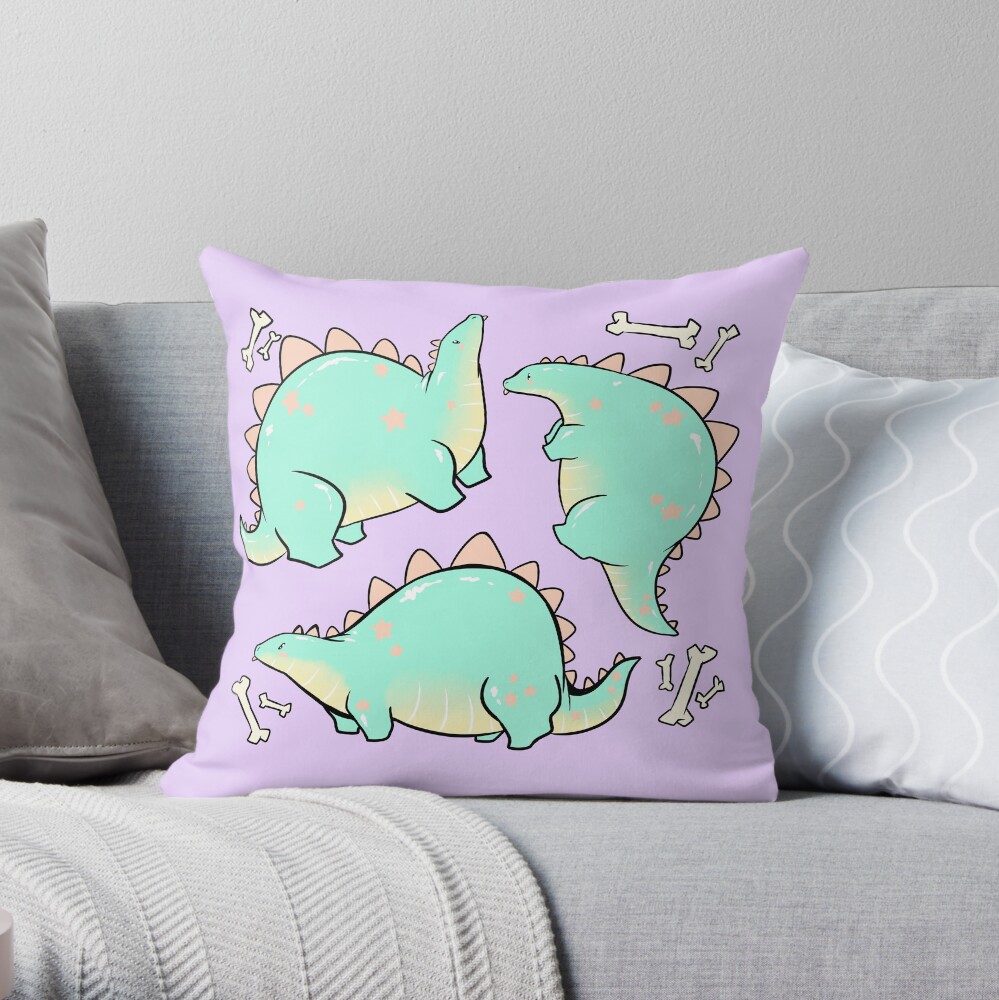 Blep-o-saurus Throw Pillow