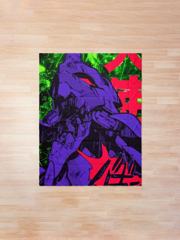 Alternate view of Neon Cyber Genesis Nerv Evangelion Comforter