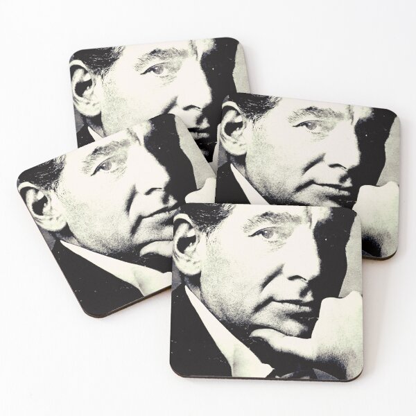 Item preview, Leonard Bernstein, portrait, black & white, classical, composer, conductor designed and sold by Vintaged.