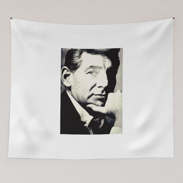 Item preview, Leonard Bernstein, portrait, black & white, classical, composer, conductor designed and sold by Vintaged.
