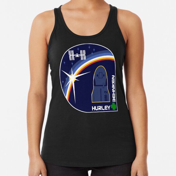 SpaceX Crew Dragon DM-2 Mission Patch Racerback Tank Top