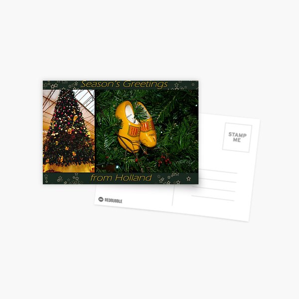 WoodenShoes Xmas Tree - card Postcard