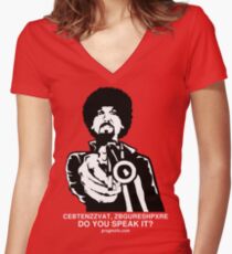 ProgMofo, "Optimized" Edition Women's Fitted V-Neck T-Shirt