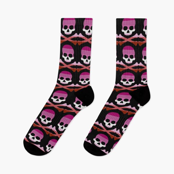 Item preview, Pirate Jolly Rodger in Older Lesbian Flag Colors designed and sold by CaelanPride.