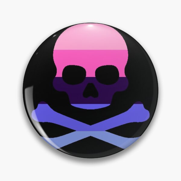 Item preview, Pirate Jolly Rodger in Omnisexual Pride Flag Colors designed and sold by CaelanPride.