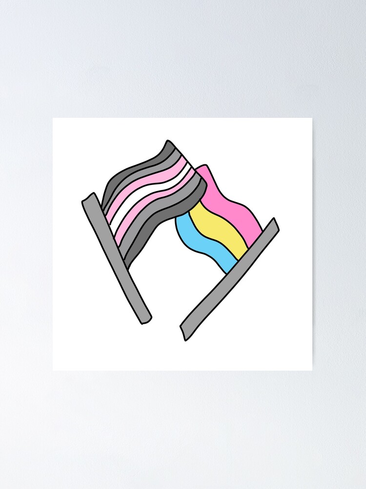 Demigirl And Pan Flag Poster For Sale By Coolbabnugget Redbubble 