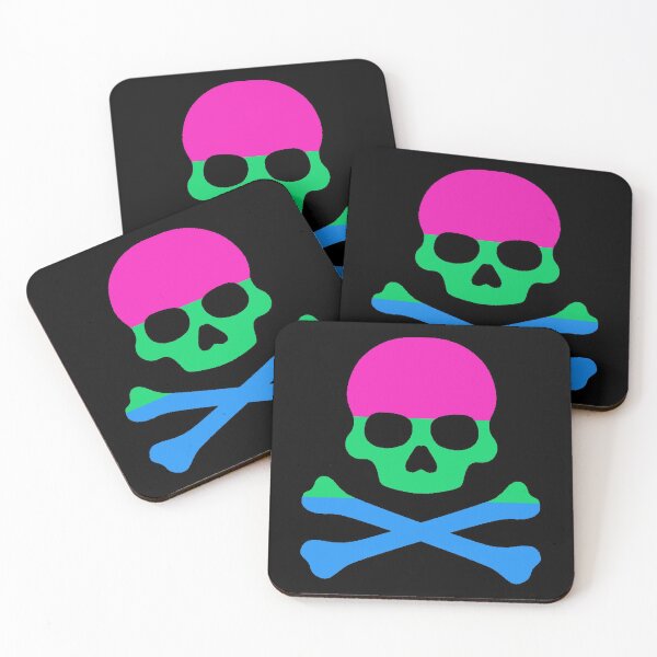 Item preview, Pirate Jolly Rodger in Polysexual Pride Flag Colors designed and sold by CaelanPride.