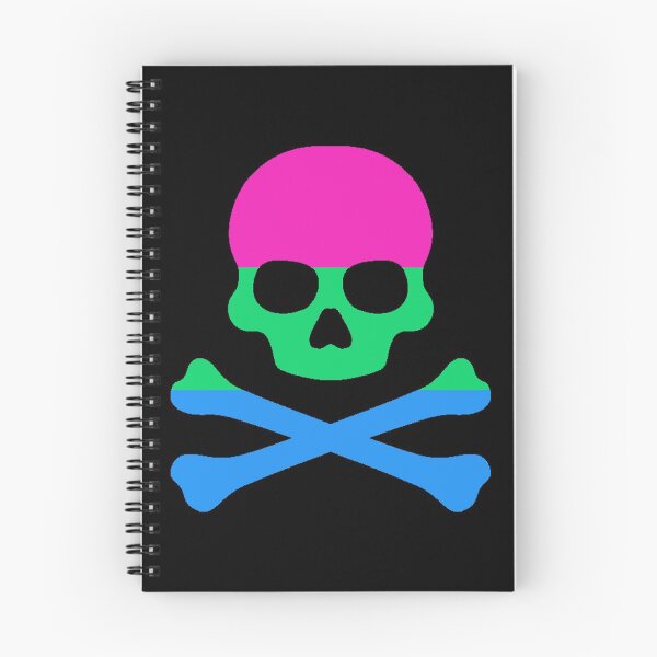 Item preview, Pirate Jolly Rodger in Polysexual Pride Flag Colors designed and sold by CaelanPride.