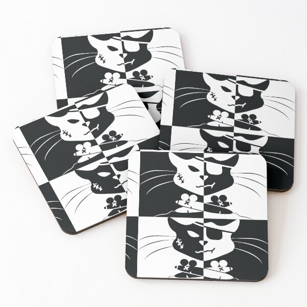 Item preview, Jolly Roger Pirate Black Cat Crossbones (Cross Mice) Pattern designed and sold by pelagio.