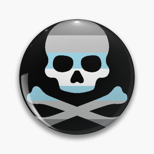 Item preview, Pirate Jolly Rodger in Demiboy Pride Flag Colors designed and sold by CaelanPride.