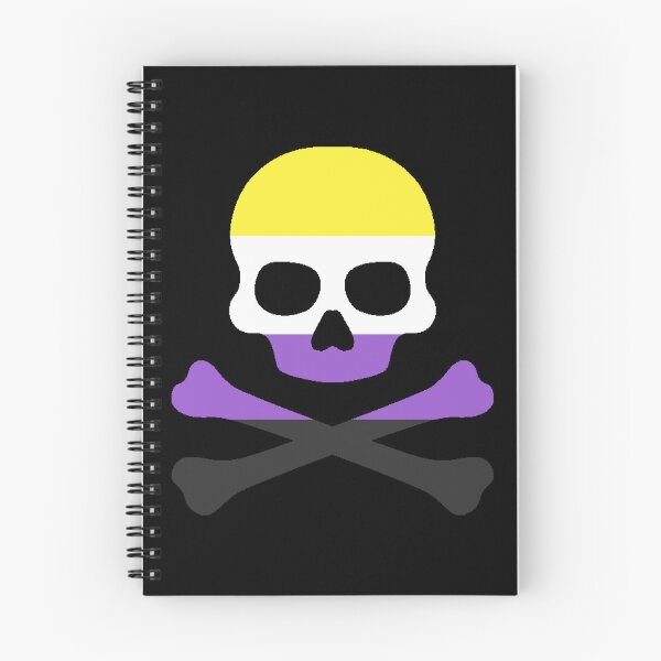 Item preview, Pirate Jolly Rodger in Nonbinary Pride Flag Colors designed and sold by CaelanPride.