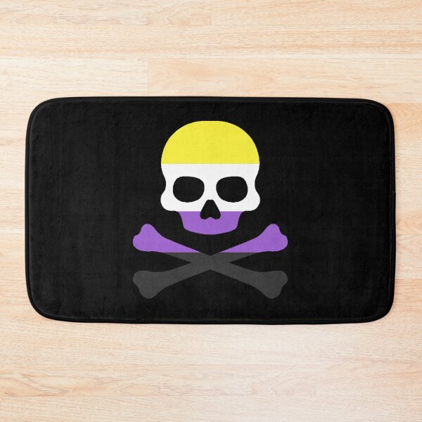 Item preview, Pirate Jolly Rodger in Nonbinary Pride Flag Colors designed and sold by CaelanPride.