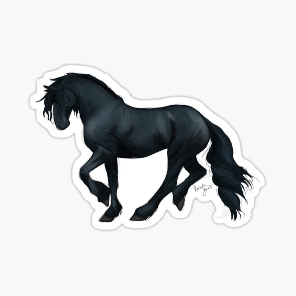 Funky Friesian Sticker