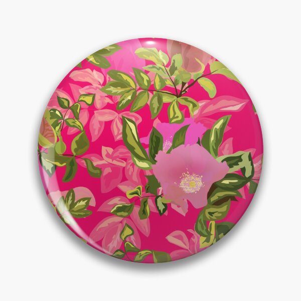 Item preview, Pink rosehip, pink wild rosehip, bright background, retro designed and sold by fuzzyfox.