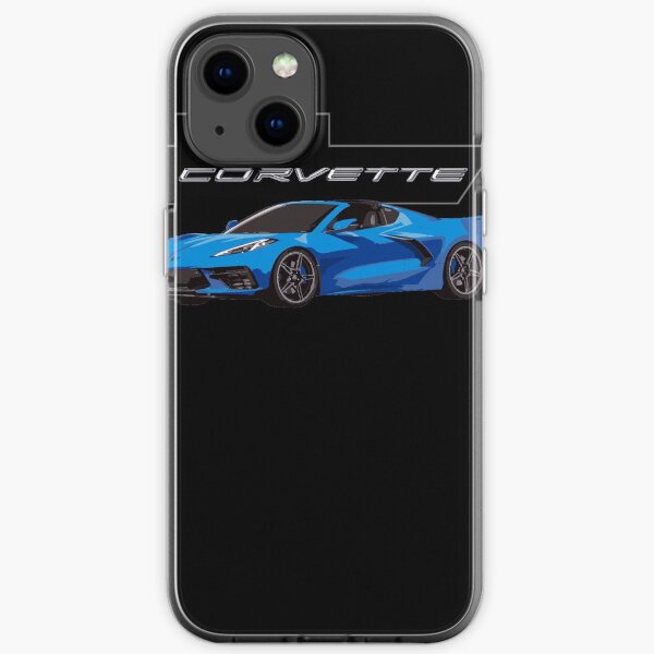C8 Corvette Chevy Rapid Blue iPhone Flexible Hülle