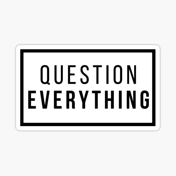 Question Everything Sticker