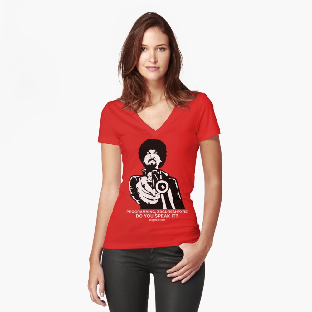 Item preview, Fitted V-Neck T-Shirt designed and sold by zedshaw.