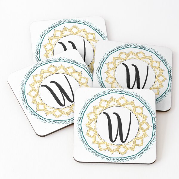 Item preview, "W" initial mandala designed and sold by kayleetubbs.