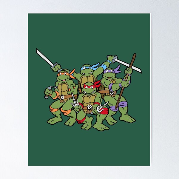 80s inspired teenage mutant ninja turtles Sticker for Sale by  magpiecreations