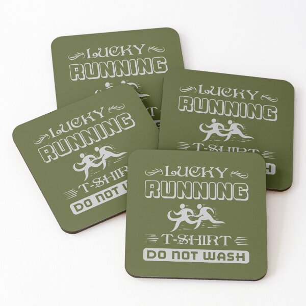 Item preview, Lucky Running T-Shirt Do Not Wash - Running Quotes - Marine Green, Army Green, Blue, Black, White - Marathoner Gift, Runner's Gift, Running Gift designed and sold by RaceRunnerz-.