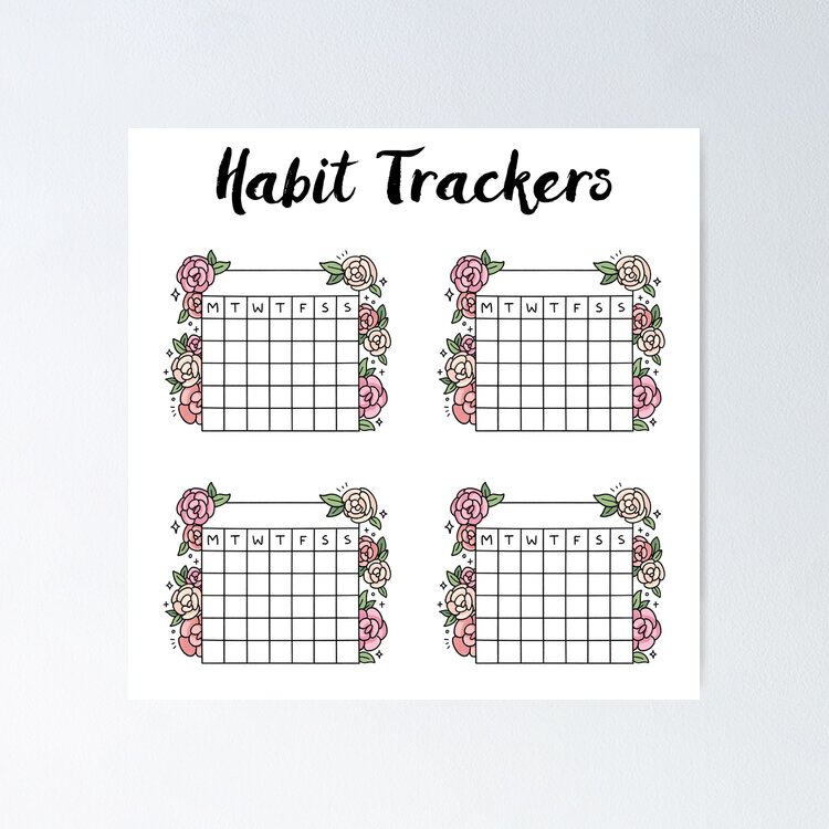 monthly habit tracker  Postcard for Sale by Taylersmaterial
