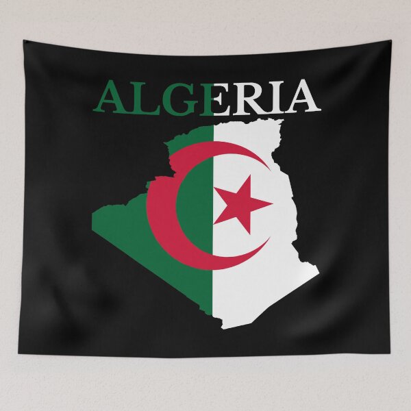 Item preview, Algeria Flag Map designed and sold by marosharaf.