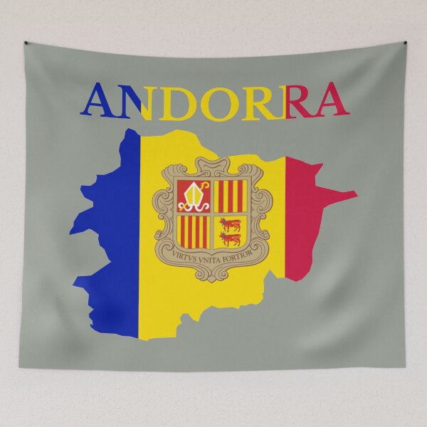 Item preview, Andorra Flag Map designed and sold by marosharaf.