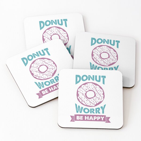 Item preview, Hand Drawn Donut. Donut Worry, Be Happy. Funny Quote designed and sold by Sloth Astronaut.