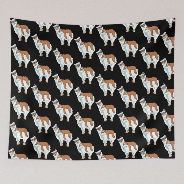 Item preview, Cute & Funny Sloth Riding Llama Tile Pattern designed and sold by perfectpresents.