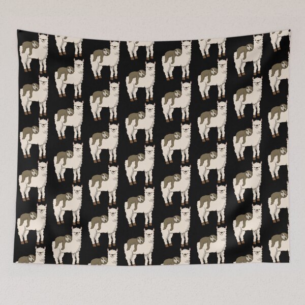 Item preview, Sloth Riding Llama Adorable Fluffy Lama & Sloth Tile Pattern designed and sold by perfectpresents.