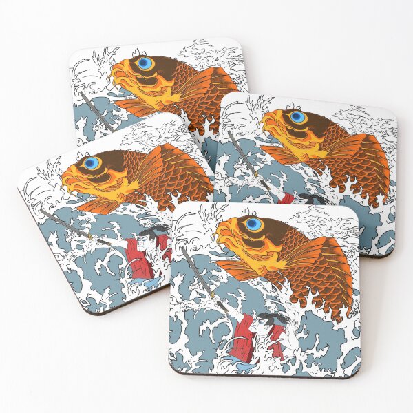Item preview, Giant Koi and Samurai  designed and sold by CreatureM.