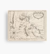 Vintage Map of The Bahamas (1764) Metal Print