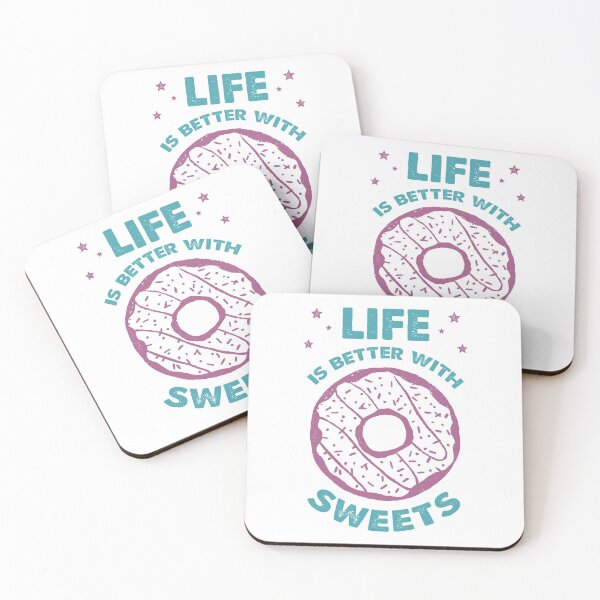 Item preview, Hand Drawn Donut. Life Is Better With Sweets. Lettering designed and sold by Sloth Astronaut.